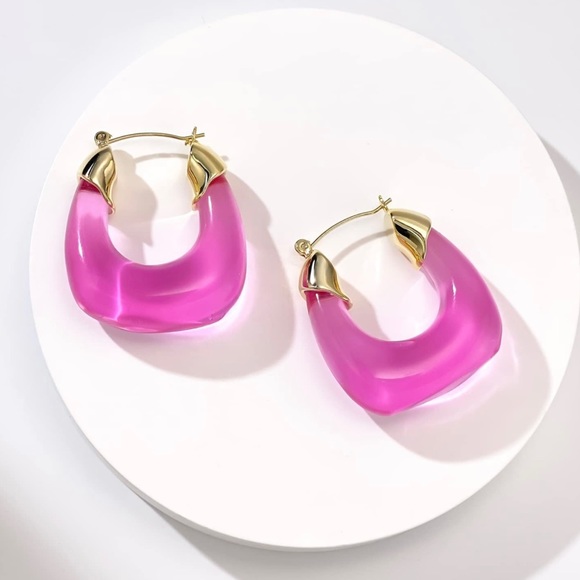 Lizzie Fortunato Hoops in Flamingo - Picture 3 of 8